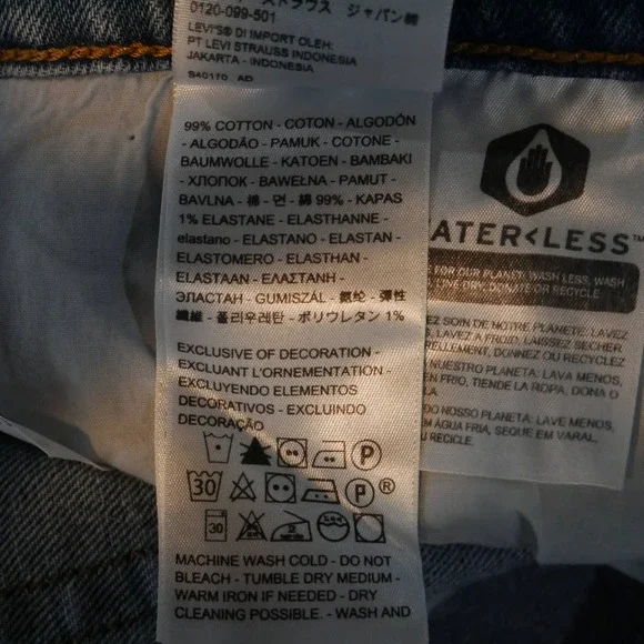 LEVI'S Premium NWT Wedgie Straight Blue Jeans Salsa Spice Size 30 - Picture 10 of 11